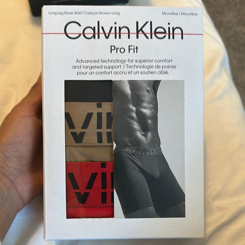Calvin Klein Black and Red Boxer Briefs